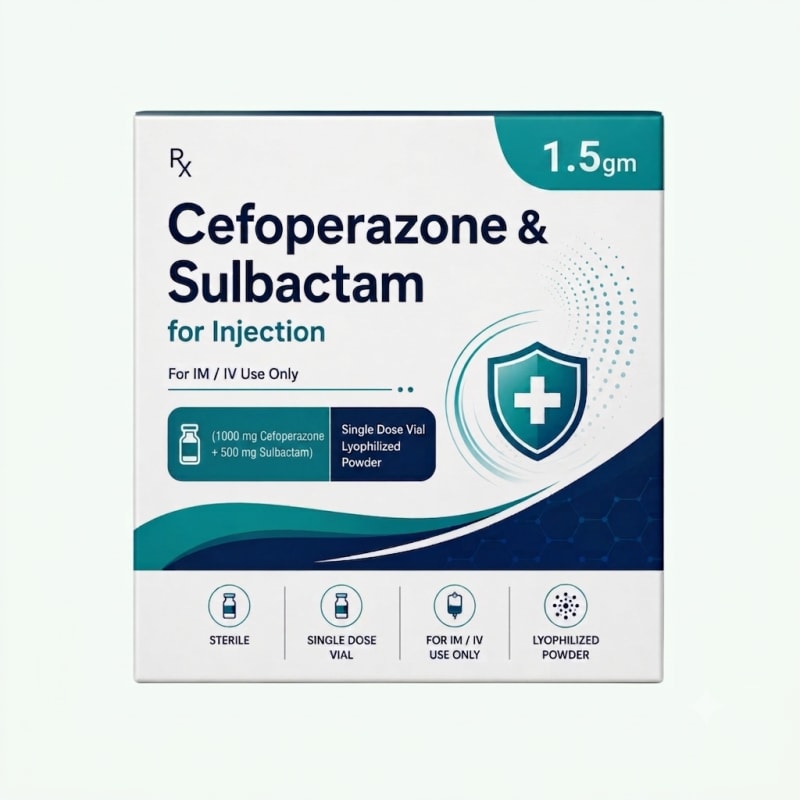 Cefoperazone & Sulbactam for Injection 1.5gm