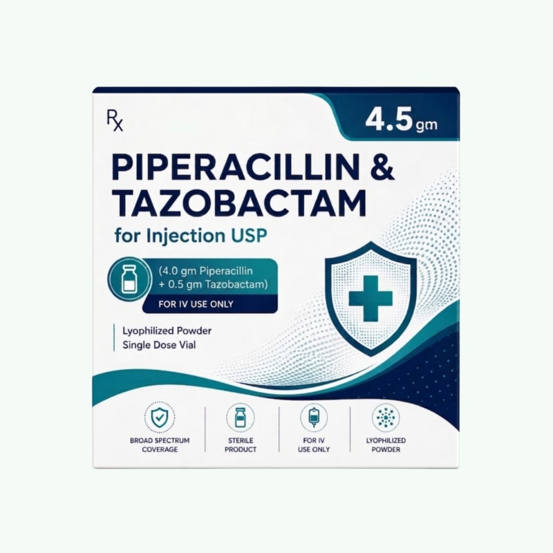Piperacillin & Tazobactam for Injection USP 4.5gm