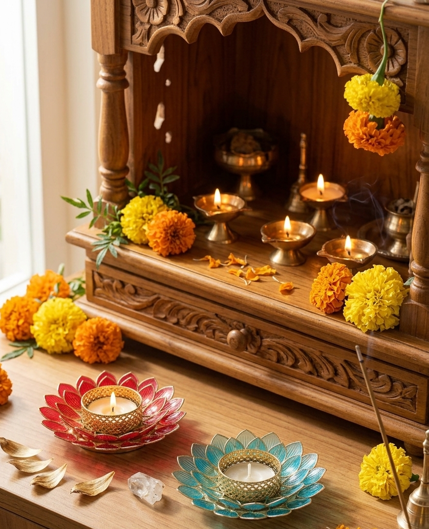 Resin Petal Tlight Holders