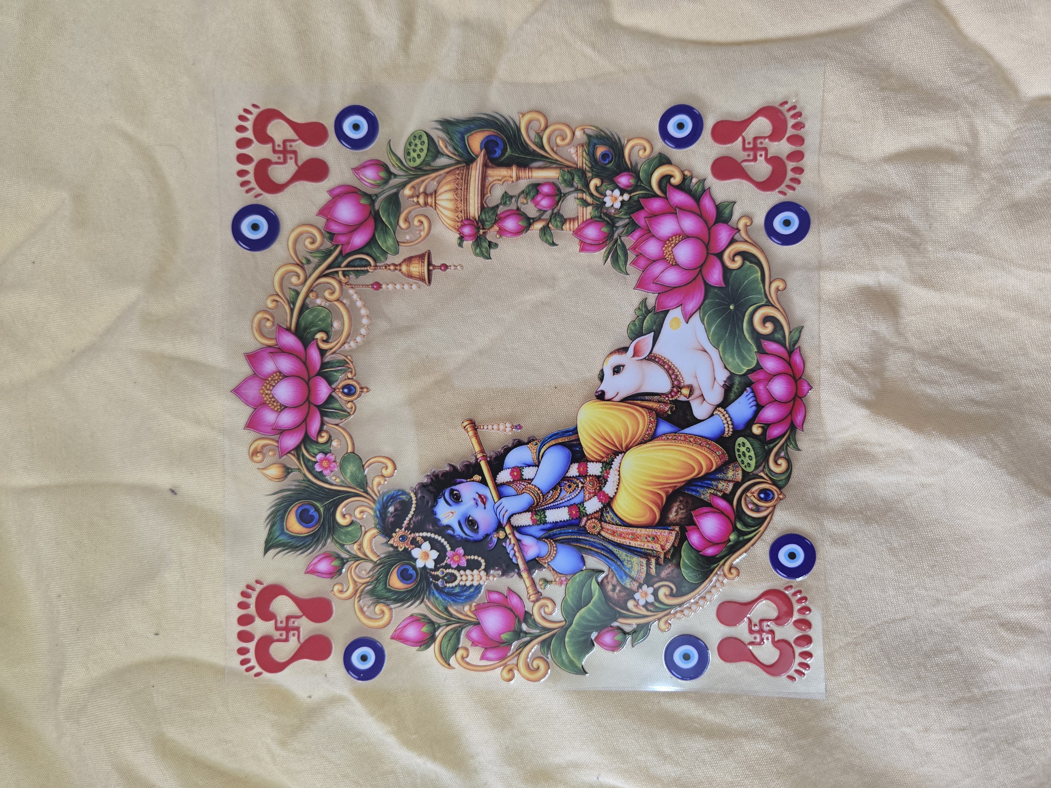 Krishna & Cow UV DTF Sticker