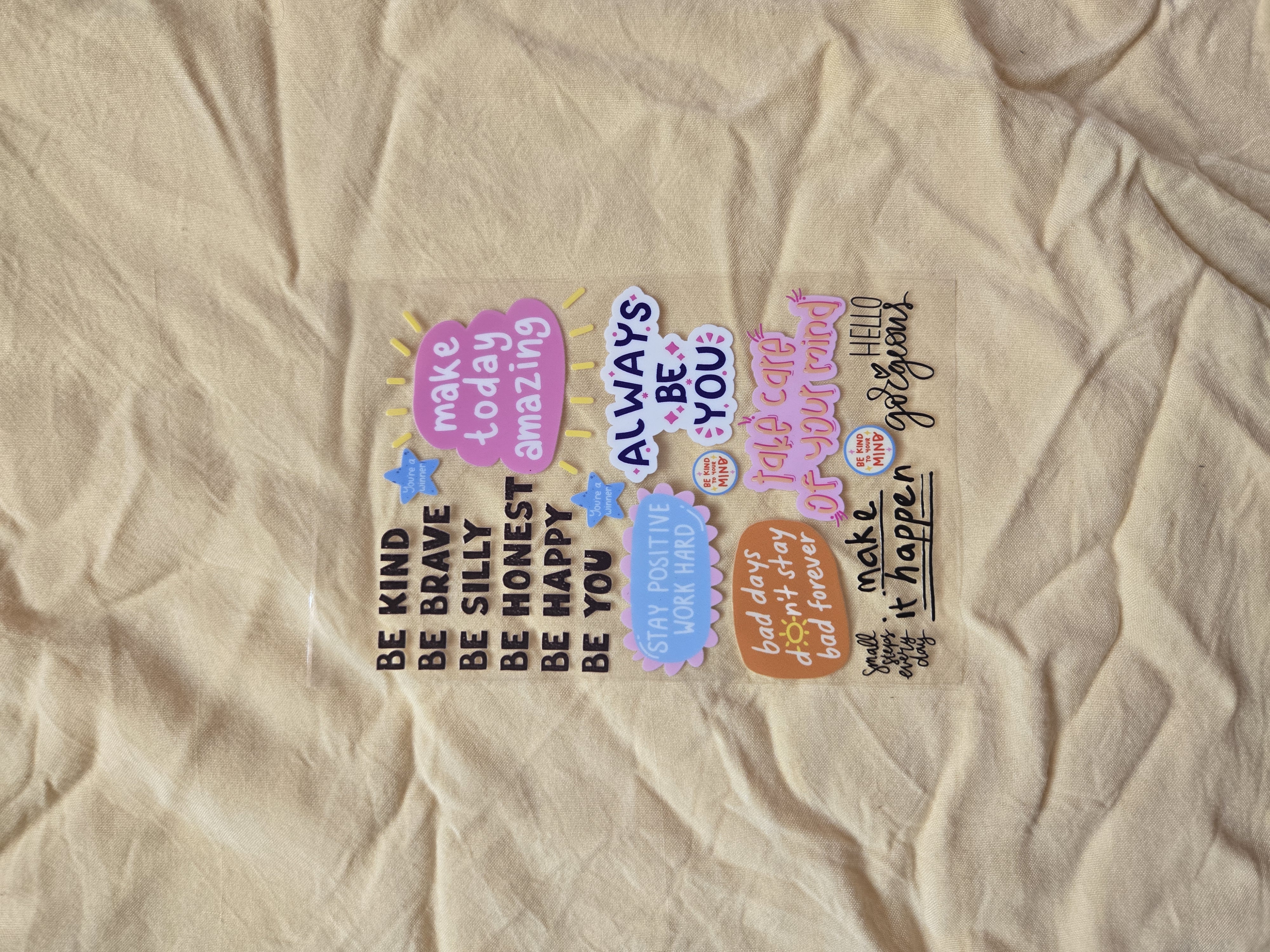 Positive Affirmation UV DTF Sticker Sheet