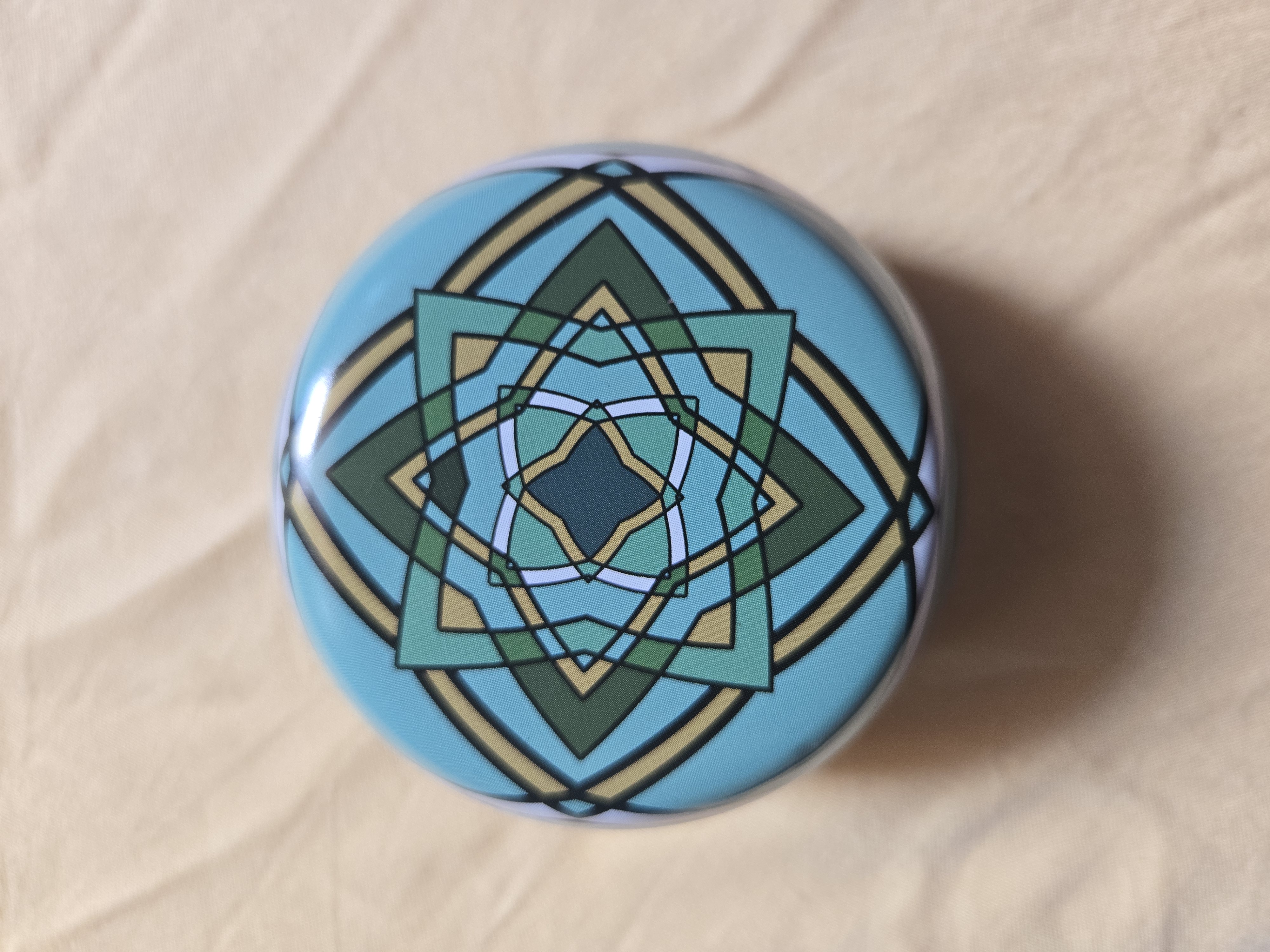 Floral Print Round Metal Tin Box (Pack of 12)
