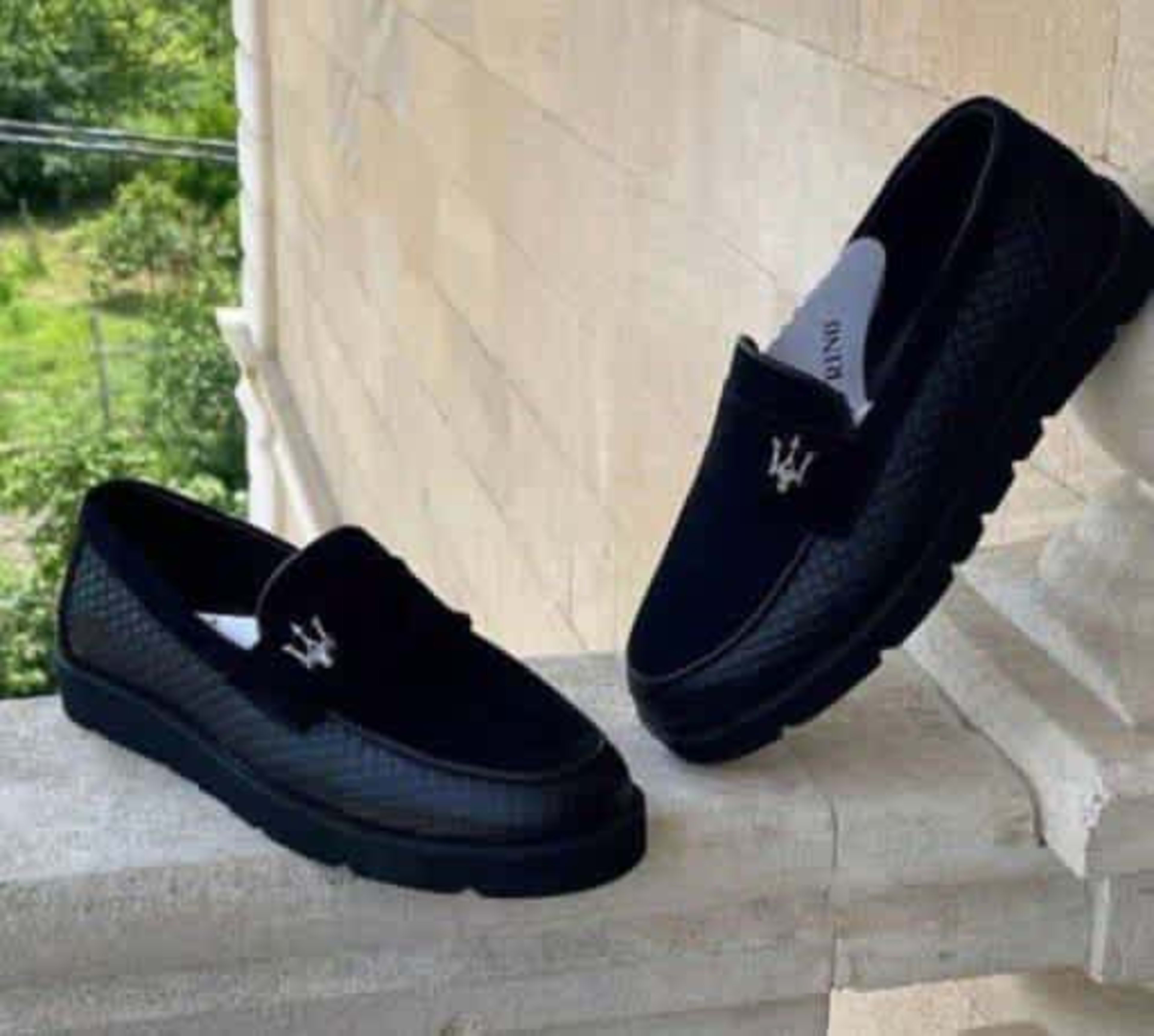 Sleek black loafers