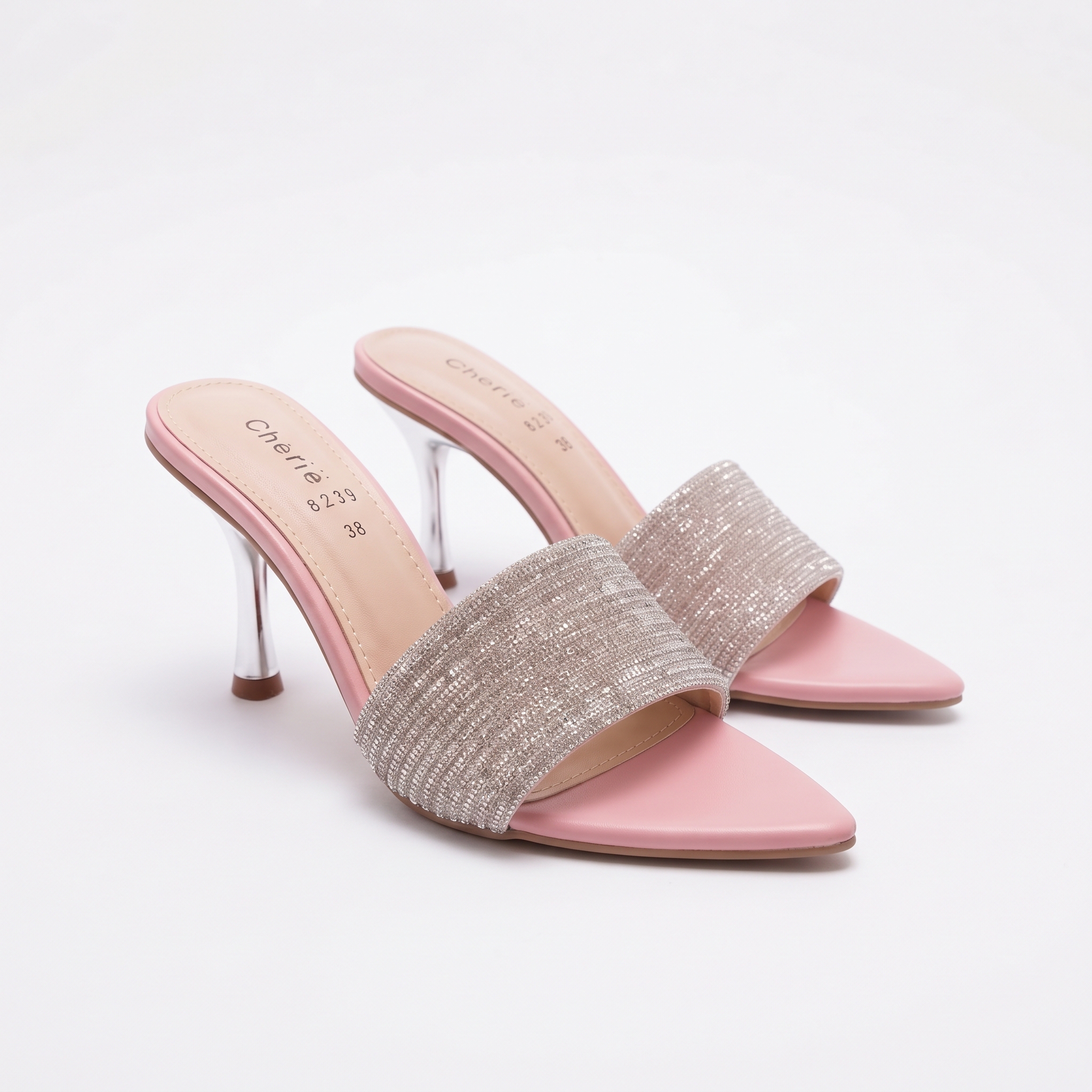 Crystal-Embellished Stiletto Mules