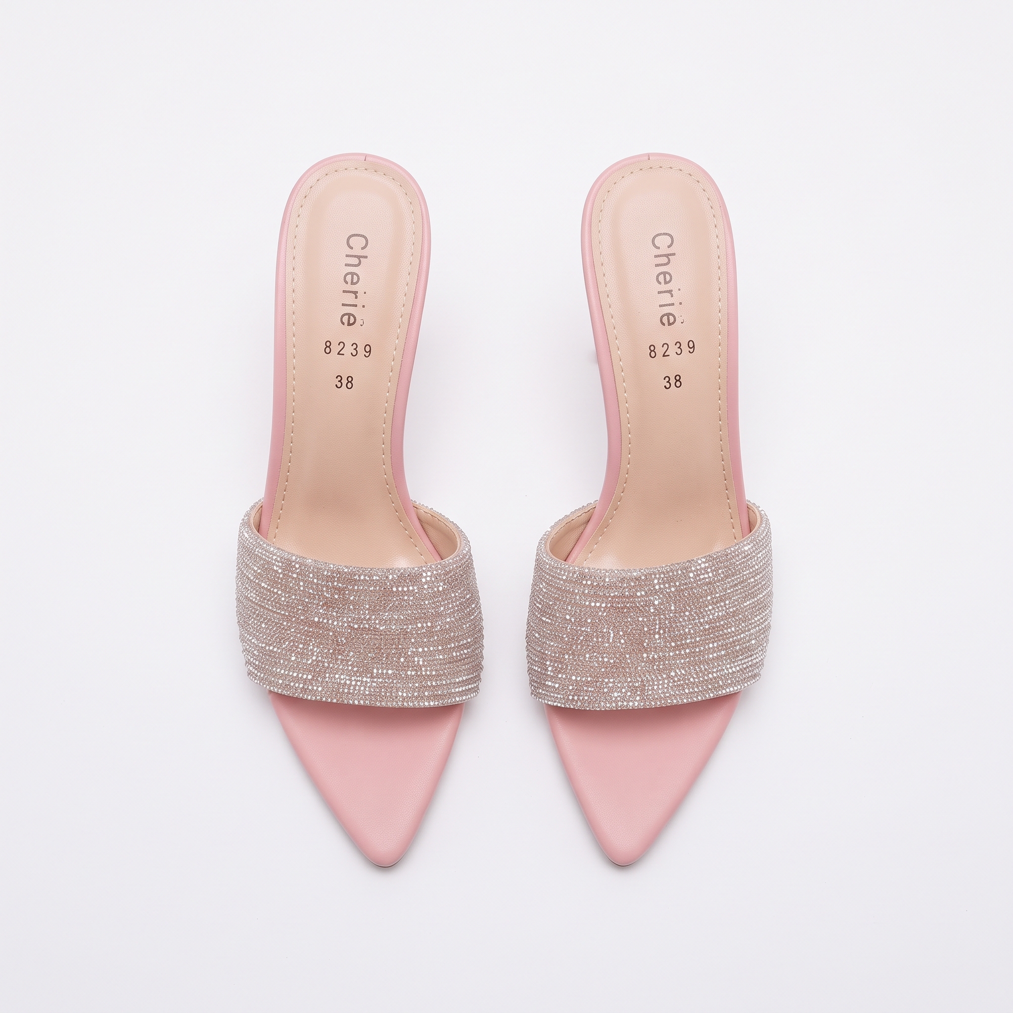 Crystal-Embellished Stiletto Mules Image 2