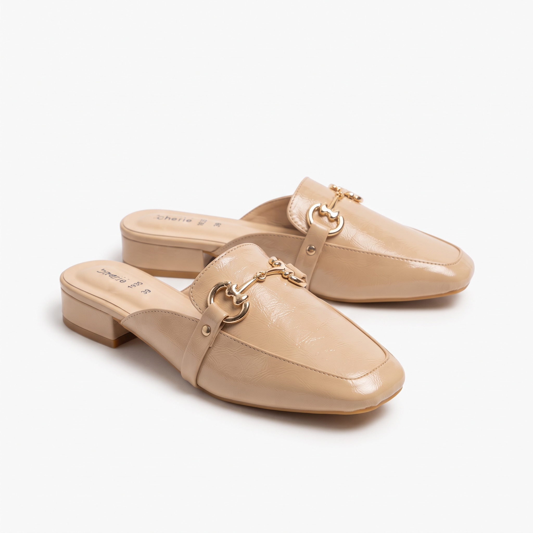 Horsebit Low Heel Mules