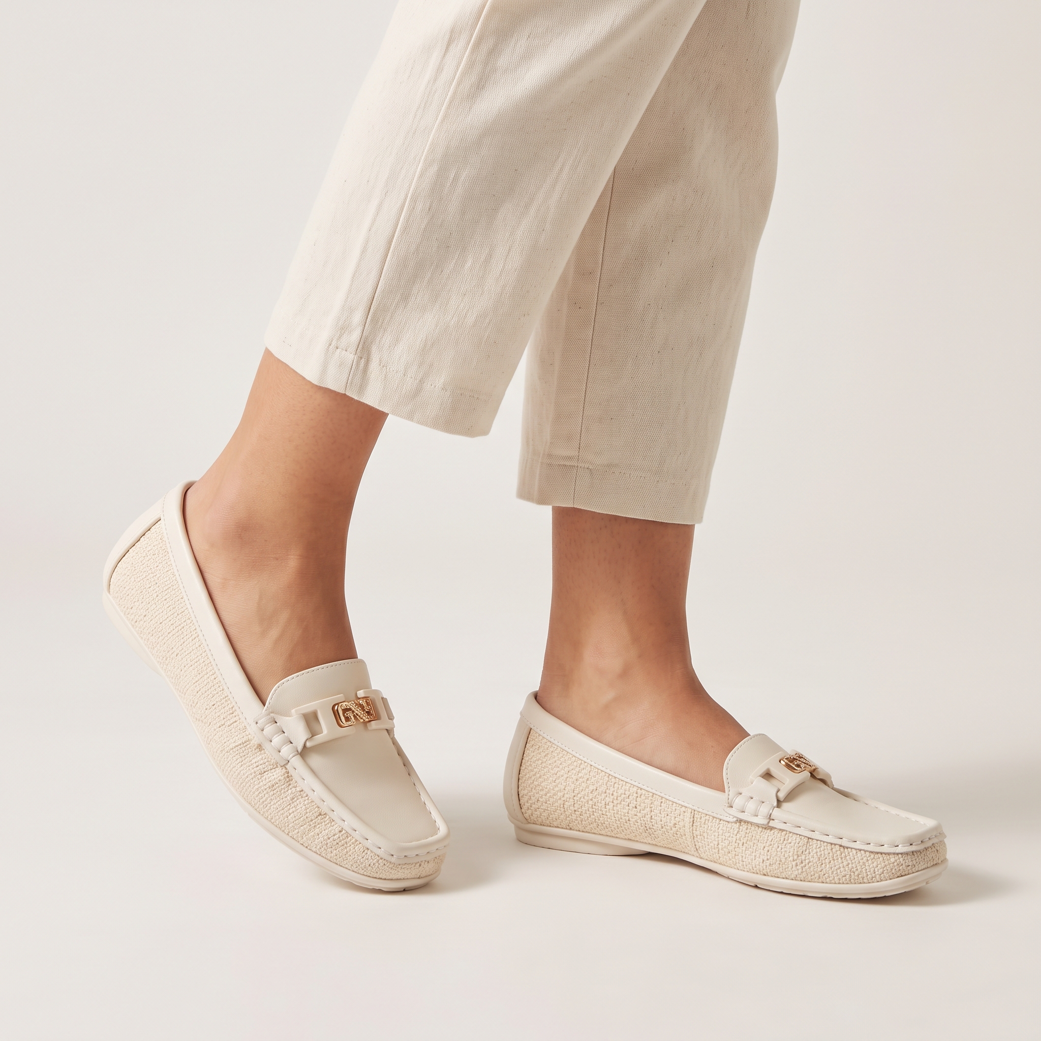 Woven Detail Loafers Image 3