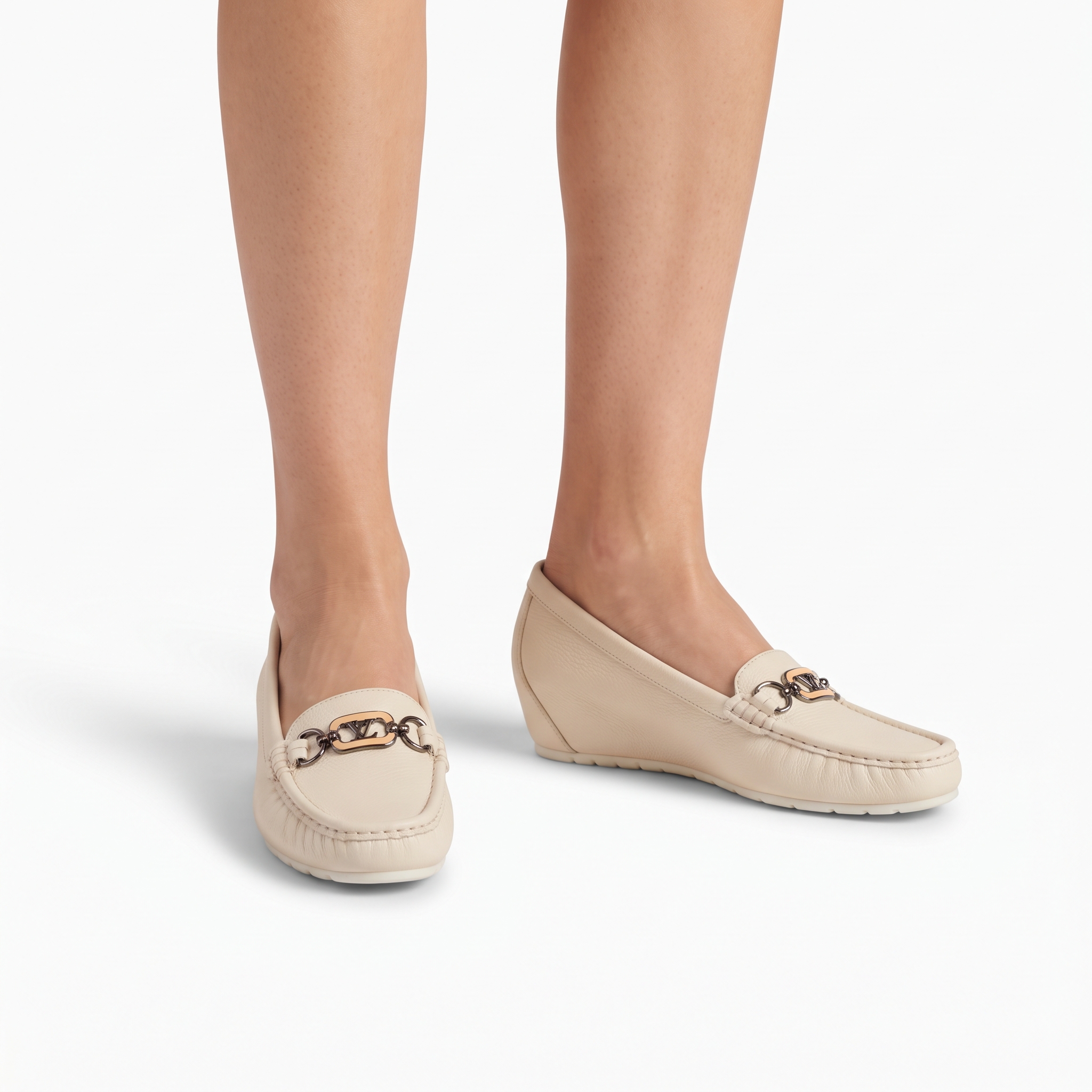Wedge Loafers with Metallic Buckle Image 3