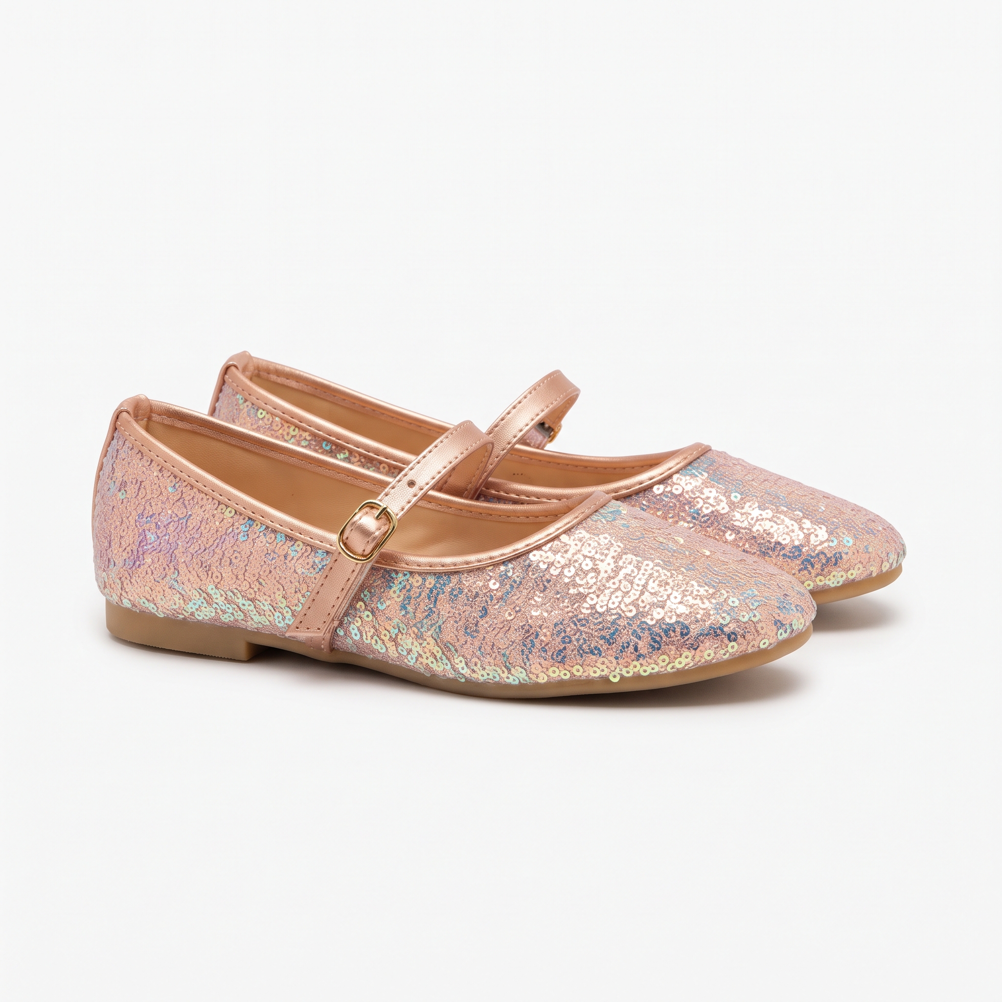 Iridescent Sequin Mary Jane Flats