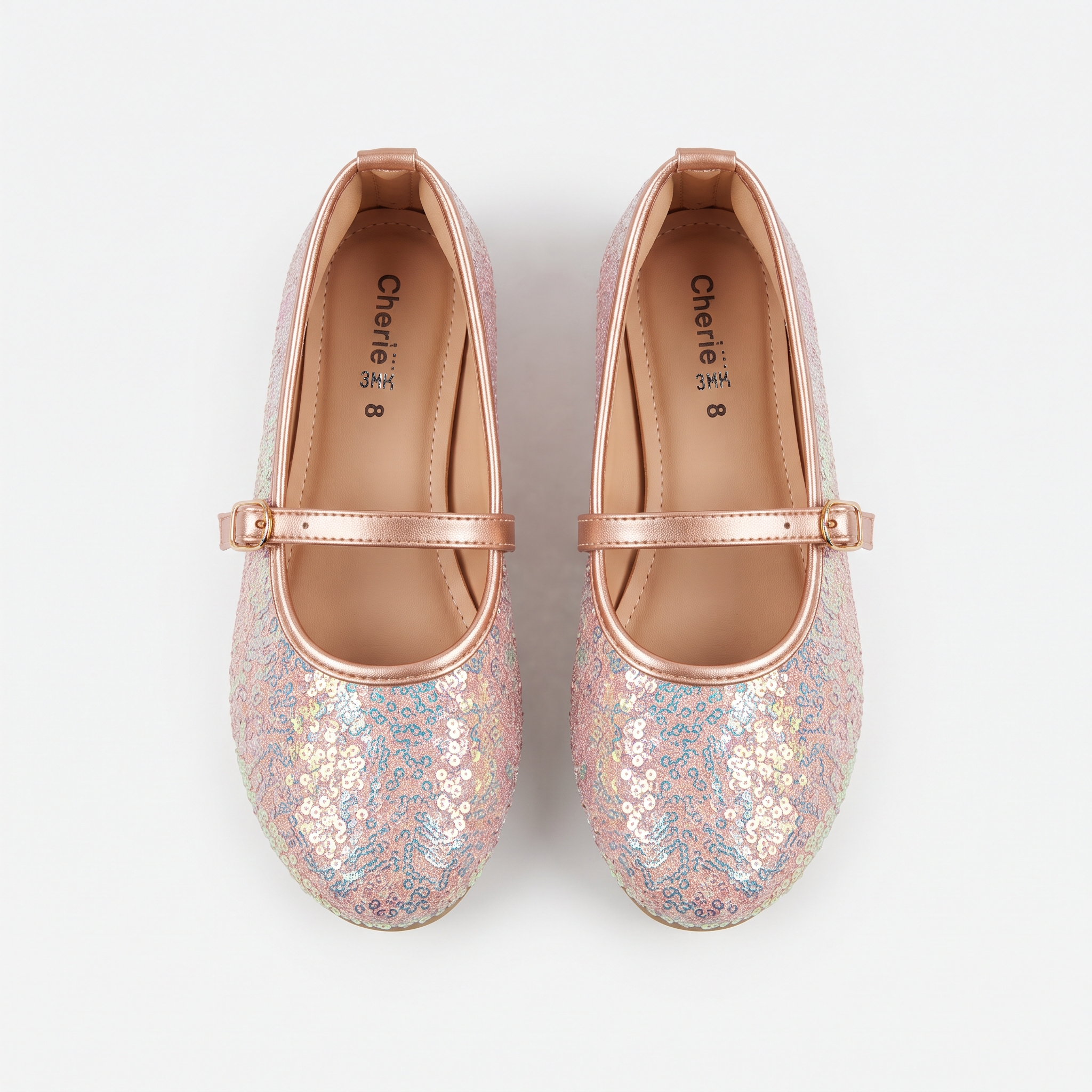 Iridescent Sequin Mary Jane Flats Image 2