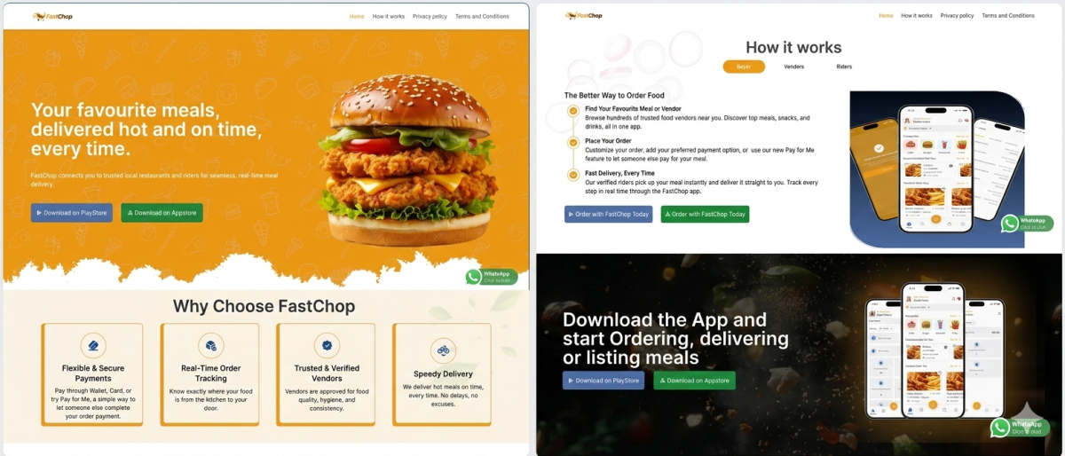 Fastchopapp – Food Ordering Web Platform & Admin Management System
