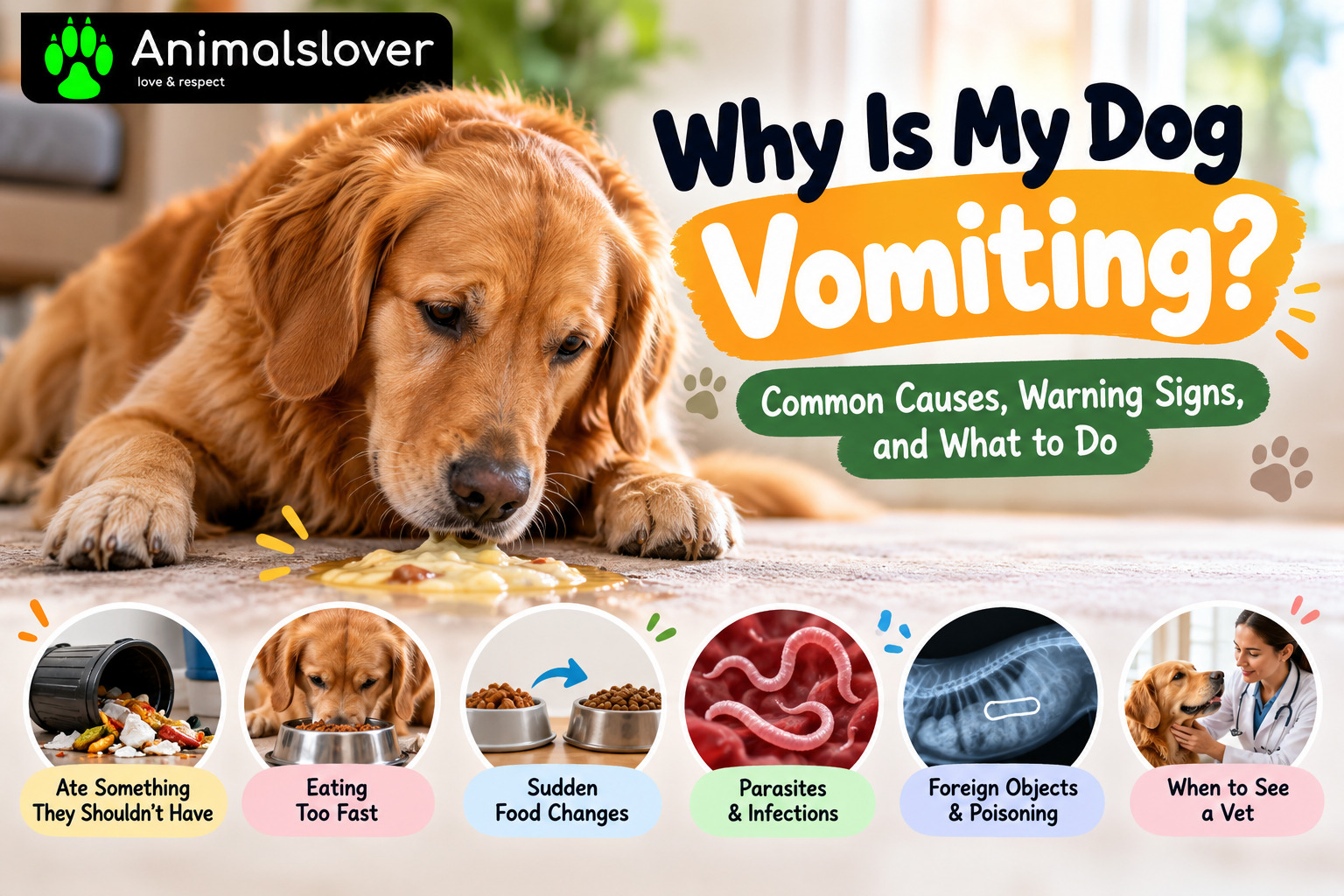 Why Is My Dog Vomiting? Causes, Warning Signs & What to Do