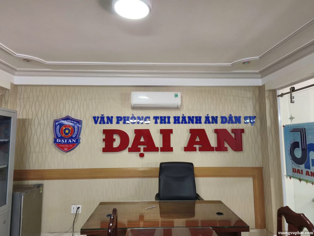 bảng hiệu đẹp cho văn phòng Đại An tại Đắk Lắk