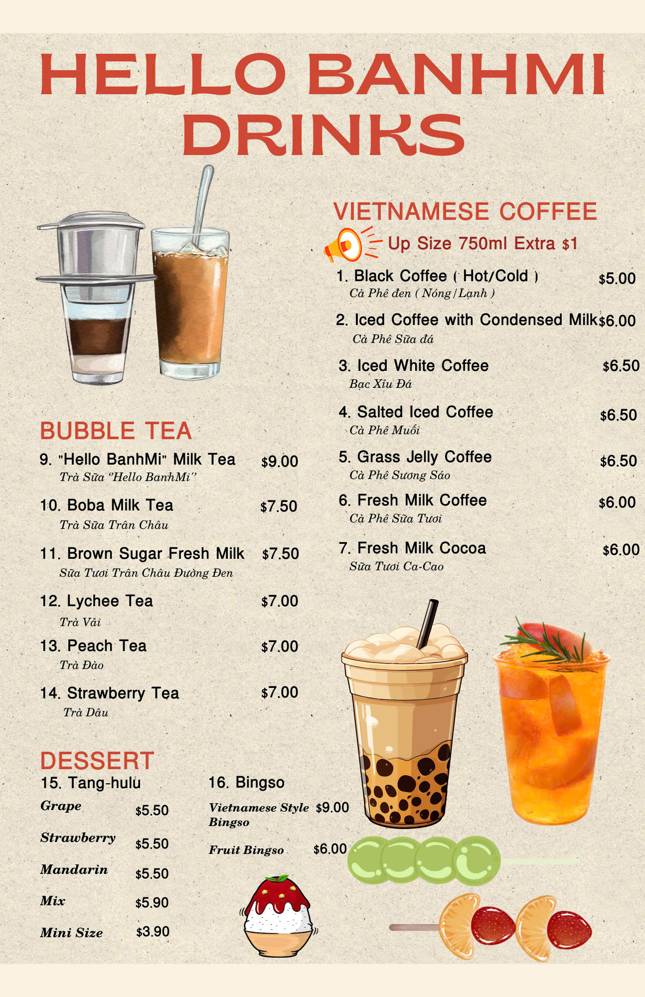 Refreshing drinks and sides to complement your meal