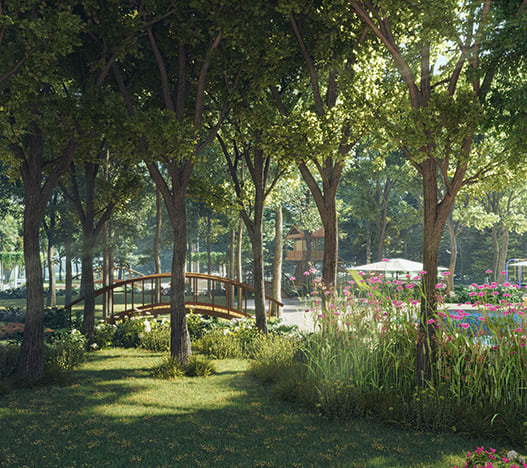 Easily confused with heaven. Lodha Bellevue has been masterfully planned with towers embedded in a sprawling green estate and over 85 percent devoted to open greens. With world-class amenities, luxurious homes, and themed gardens set in a soothing tropical landscape, it is just the private haven most people would only dream about.