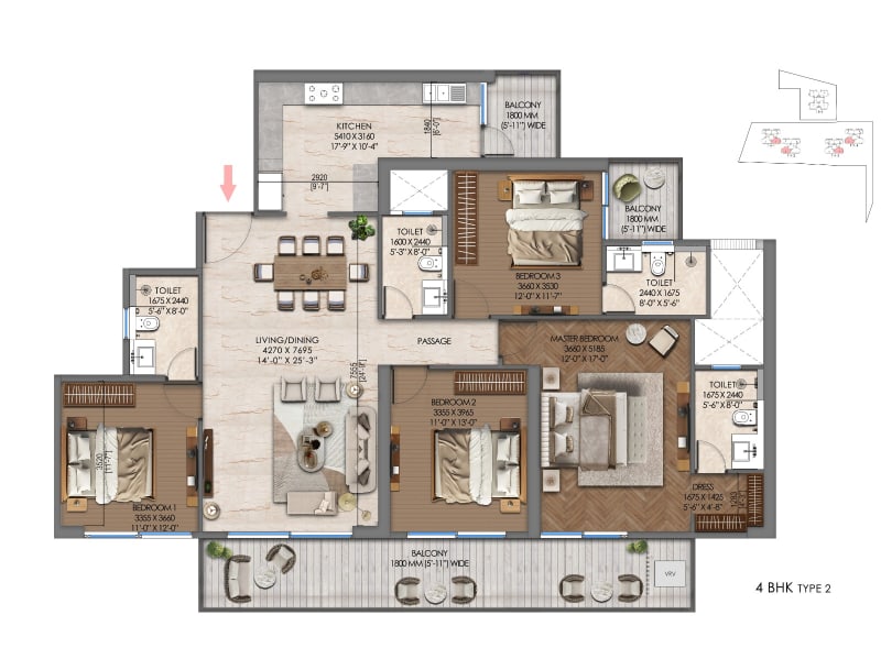 4BHK Type 2
