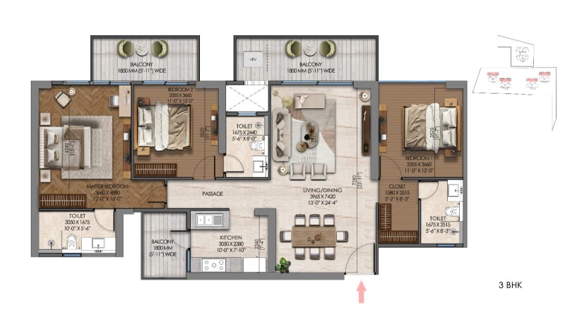 3BHK