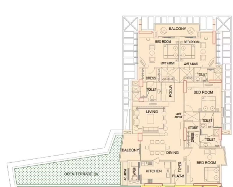 4BH - 2796 Sqft
