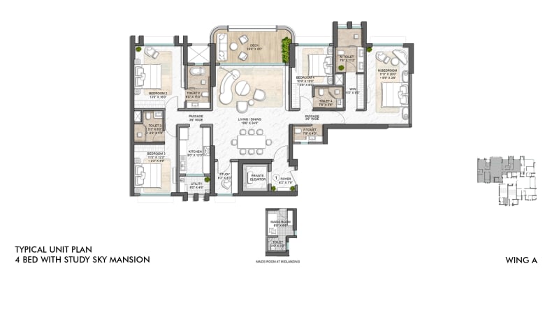 4BHK Sky Mansion With Study