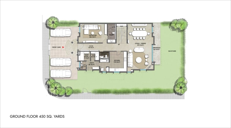 Supreme 450 Sq Yards 