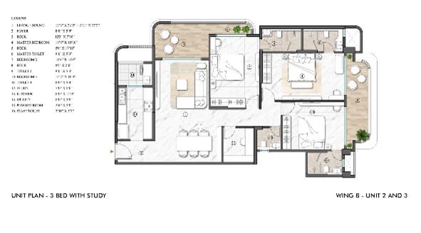 3 Bed With Study