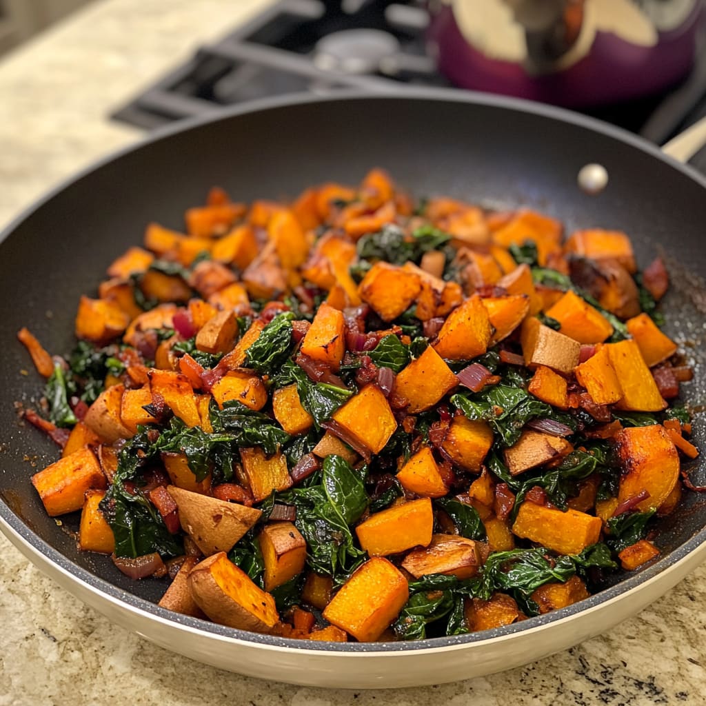 Sweet Potato and Swiss Chard Sauté: A Colorful Delight