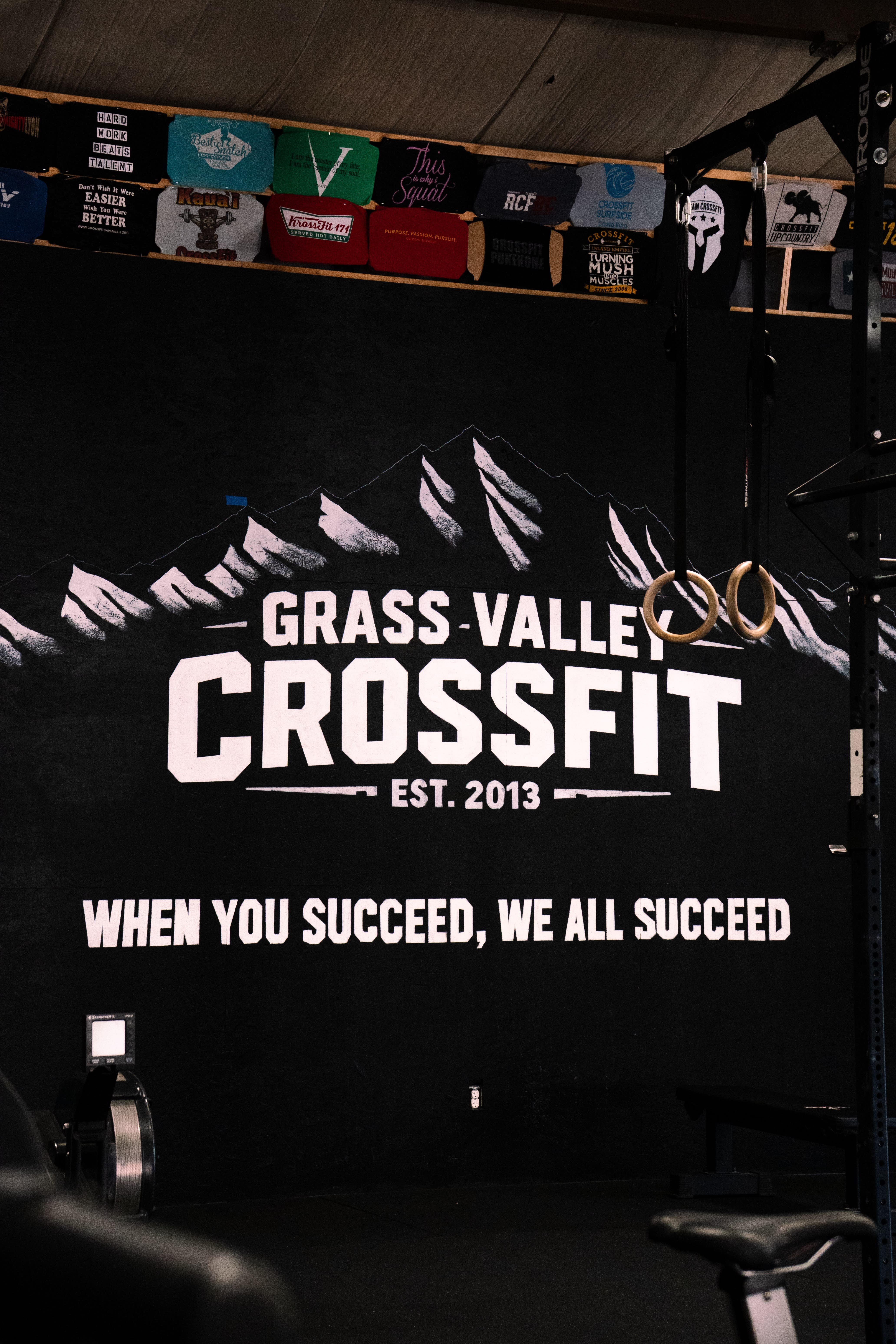 Grass Valley CrossFit gym wall mural