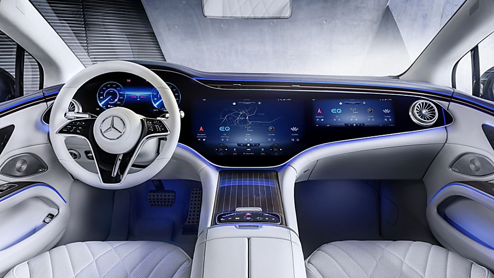 MERCEDES-BENZ: EQS luxury EV saloon breaks cover - Cockpit