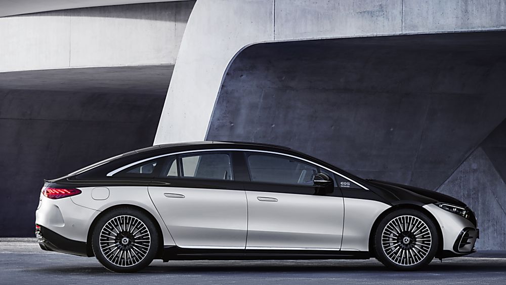 MERCEDES-BENZ: EQS luxury EV saloon breaks cover - Hero Side
