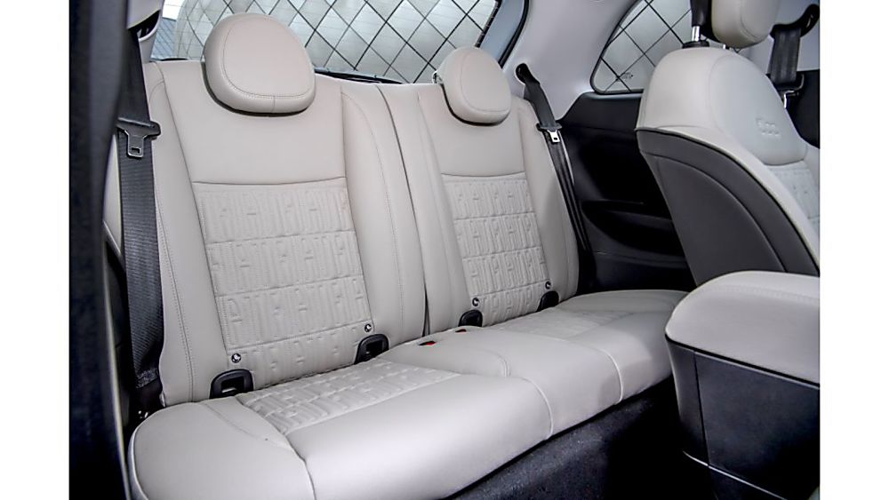 Review: Fiat New 500 EV hatch Interior Rear
