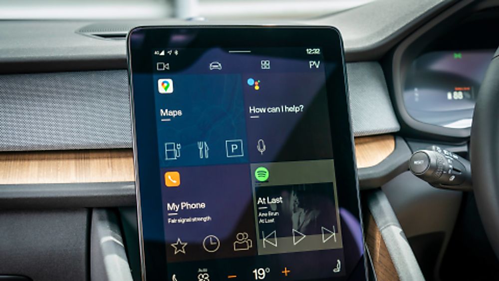 Polestar 2 11 inch portrait infotainment screen with worlds first Android's in-car infotainment software 'Android Automotive OS'