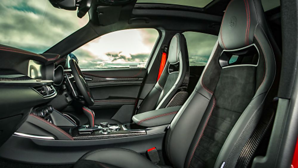 Alfa Romeo Stelvio Quadrifoglio Verde Interior Front Side