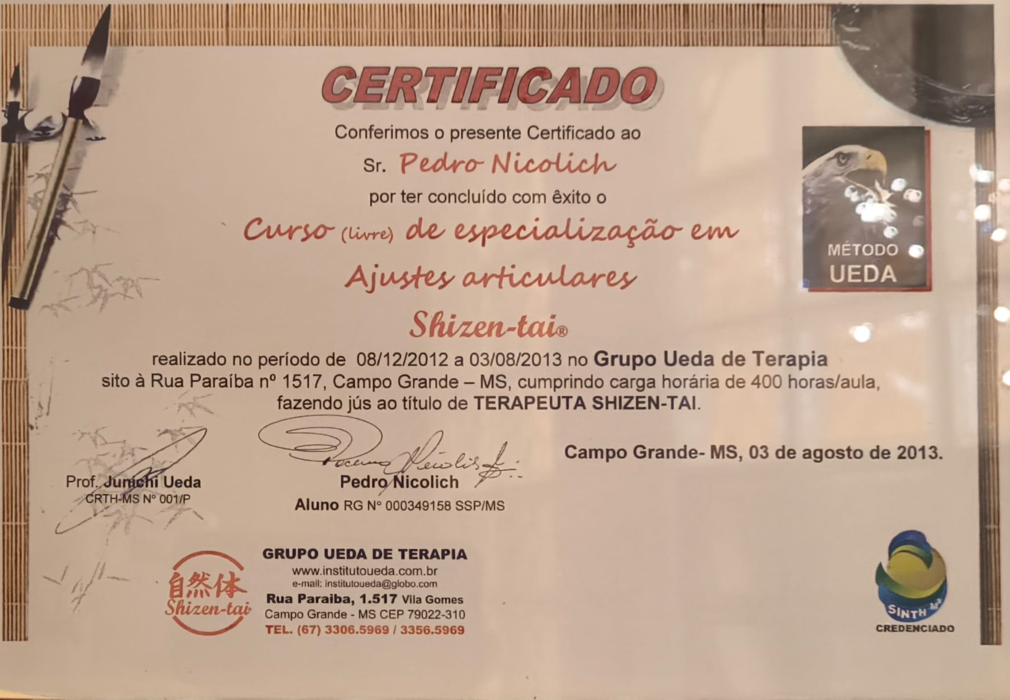 Certificado de formação holística