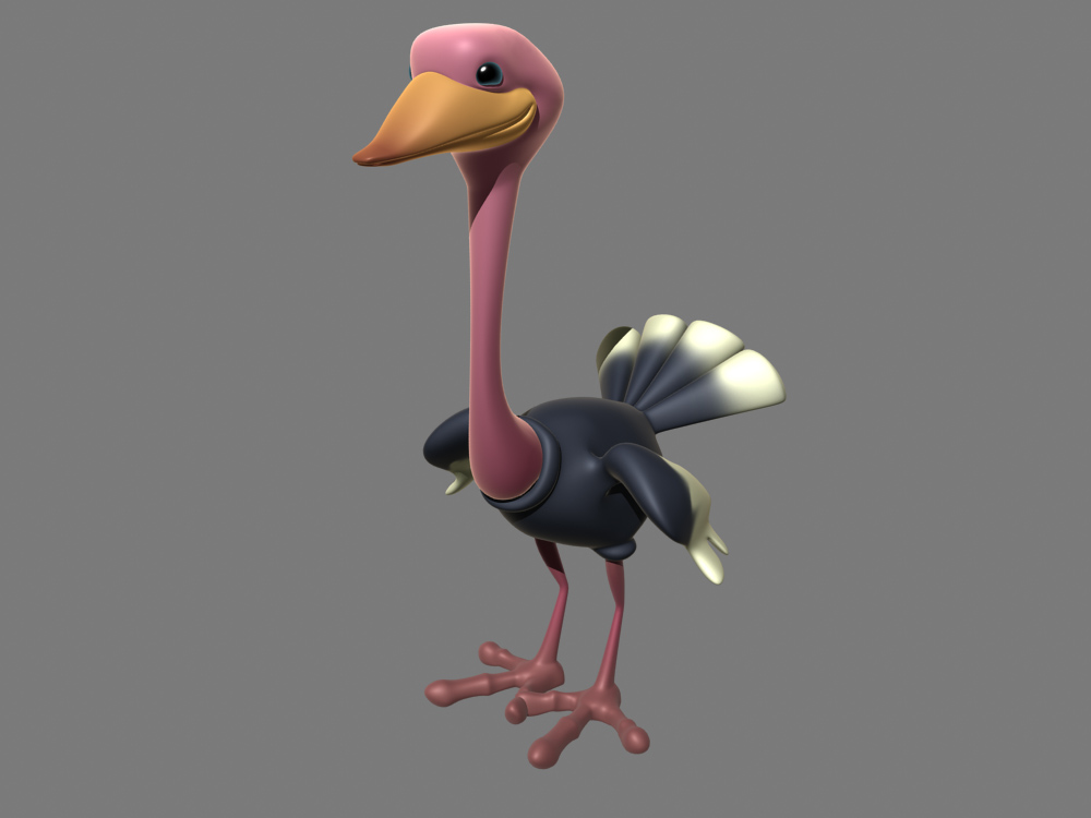 Ostrich 3D Model 3D model preview