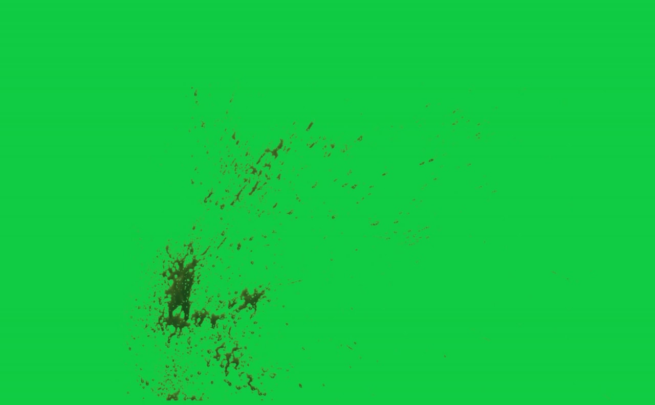 Alien Green Blood Squirt Spray Green Screen preview