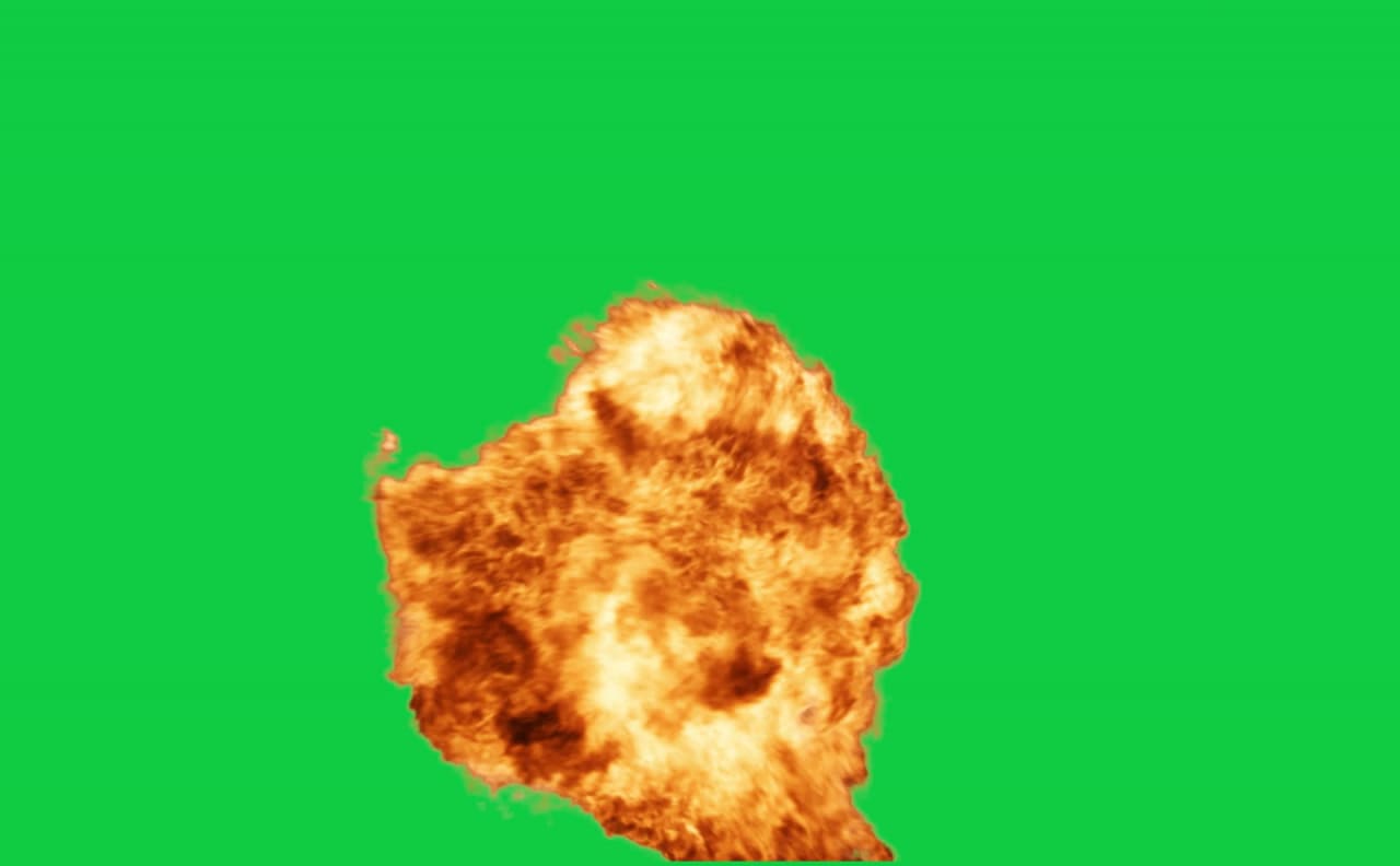 Dark Smoke Plume Explosion Green Screen preview