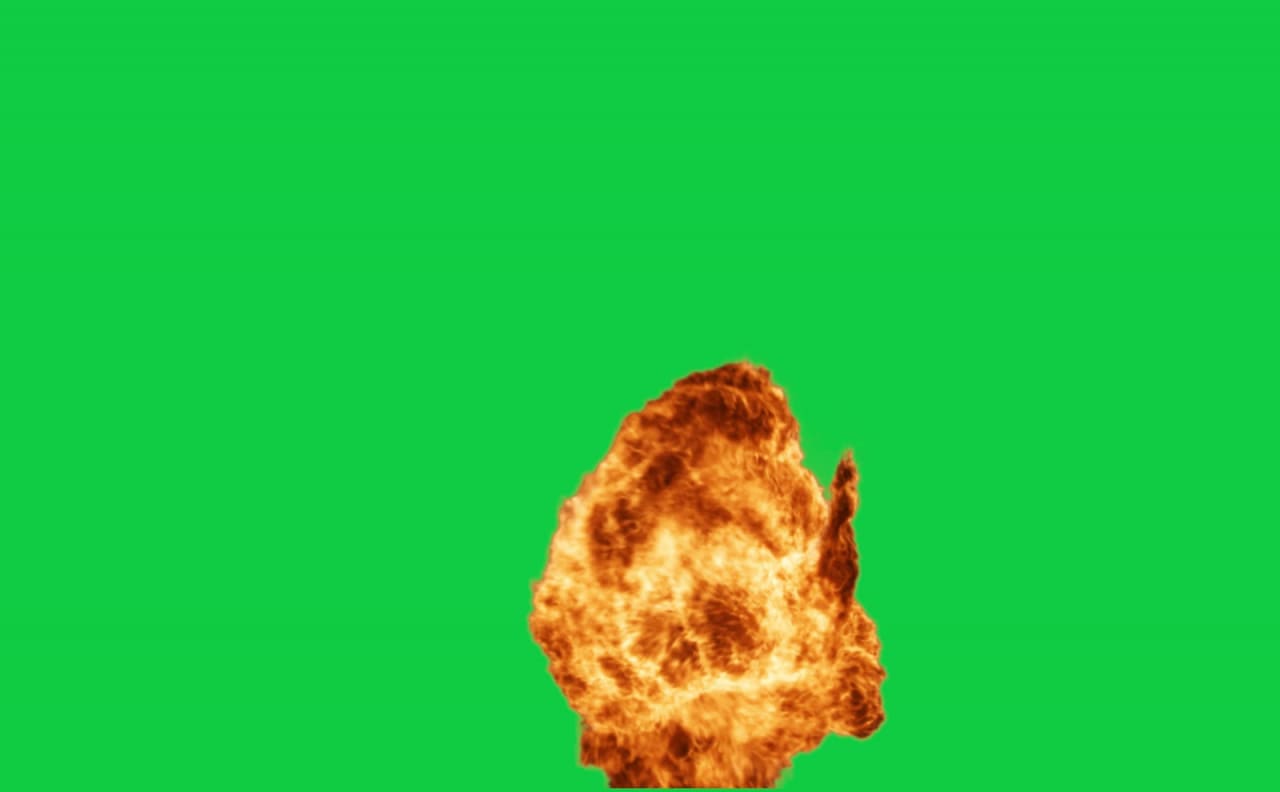 Intense Shockwave Fire Explosion Green Screen preview