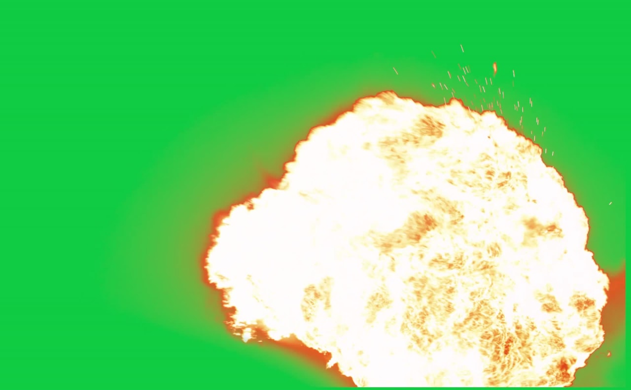 Explosion Fire Burst Green Screen preview