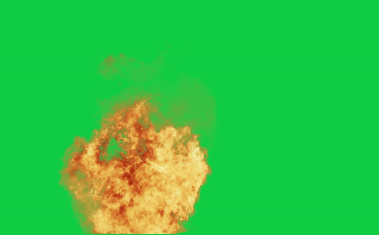 Explosion Mushroom Cloud Smoke Green Screen preview