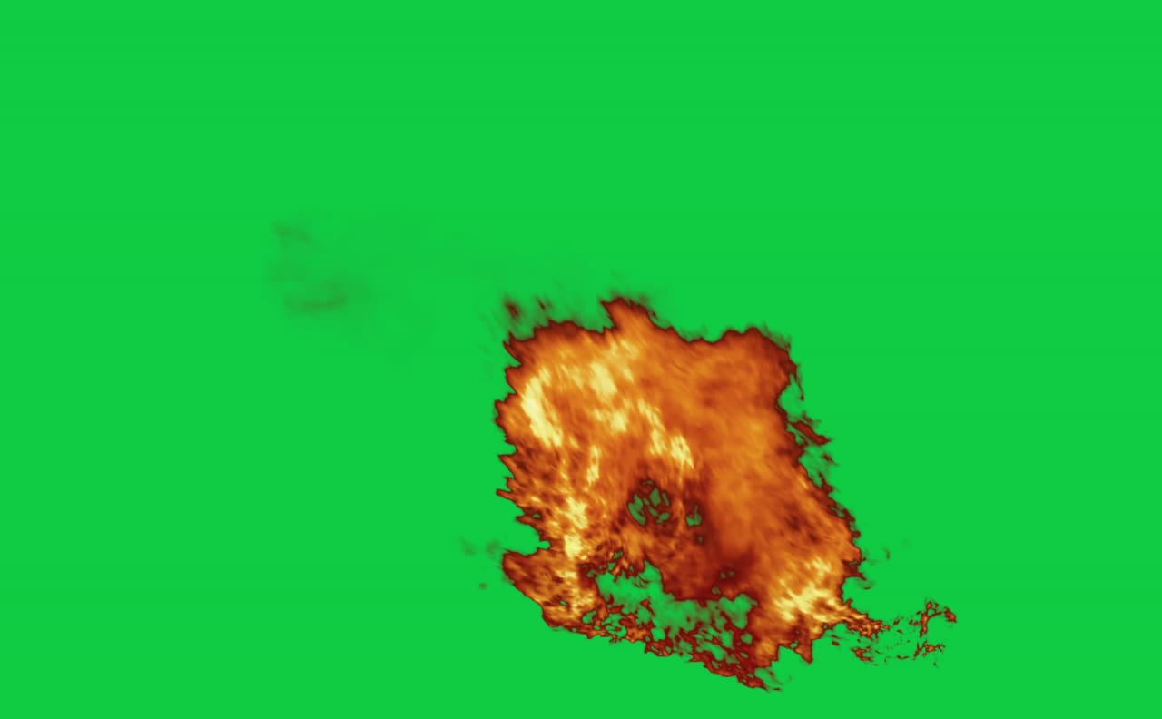 Realistic Blast Fire Explosion Green Screen preview