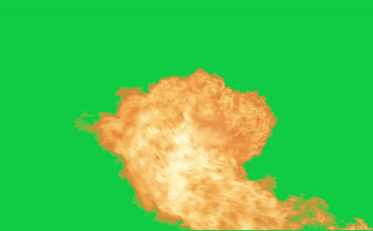 Fiery Ground Blast Explosion Green Screen preview