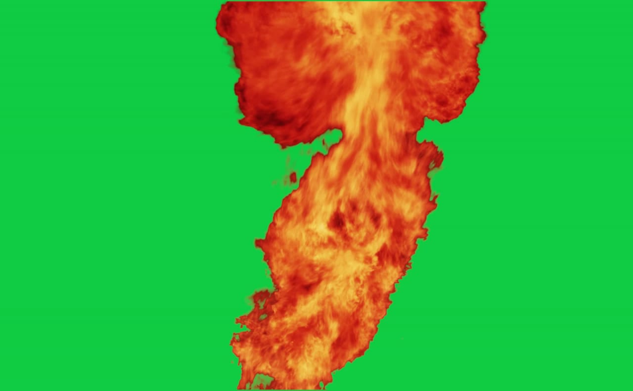 Fire Shape Flame Explosion Green Screen preview