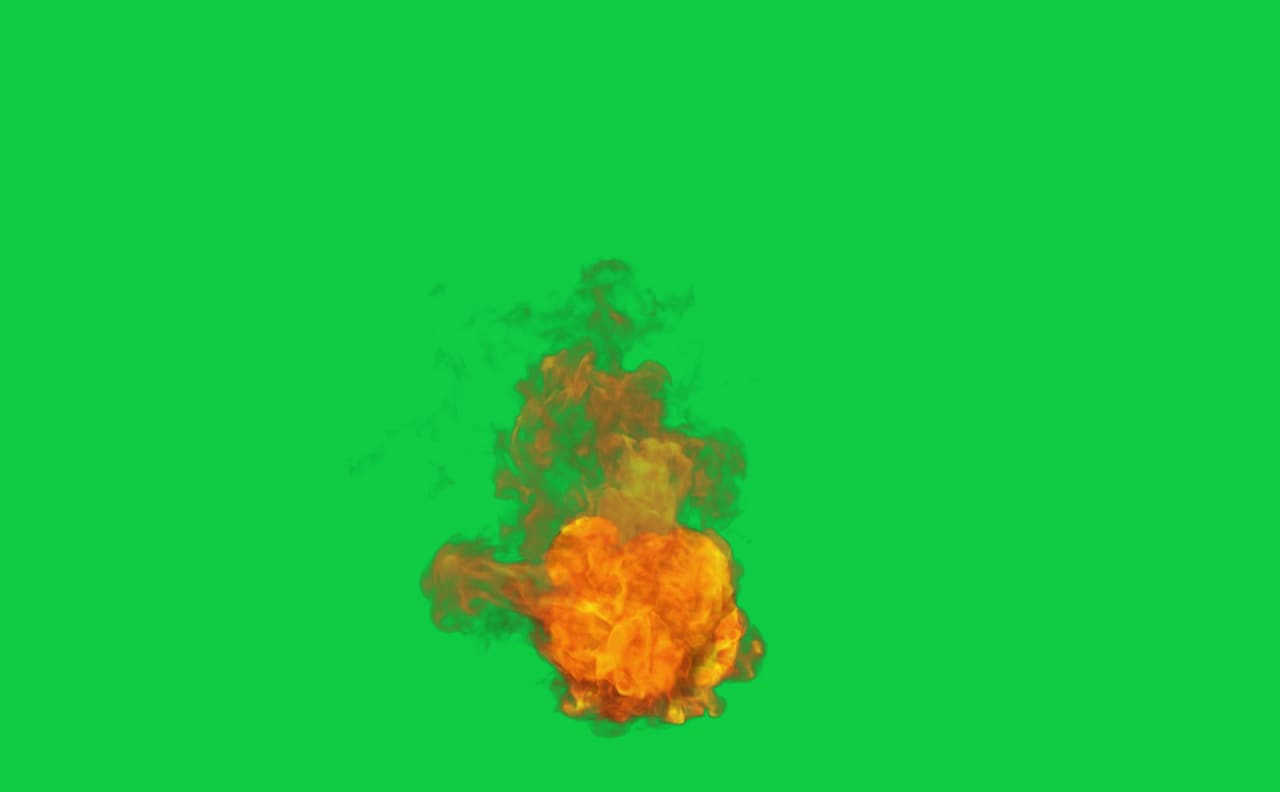 Blazing Campfire Flame VFX Green Screen preview