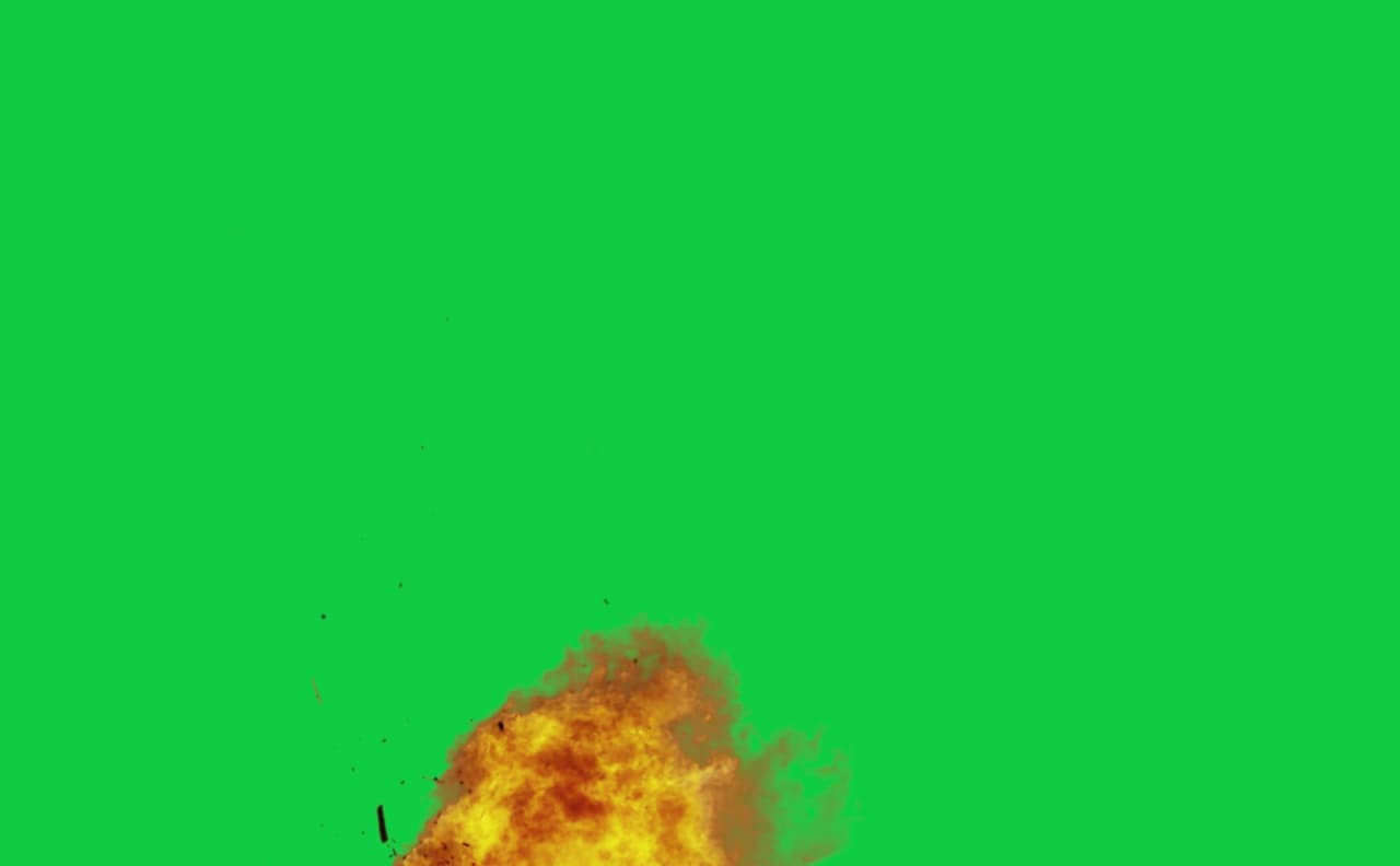 Green Sparks Fire Explosion Green Screen preview