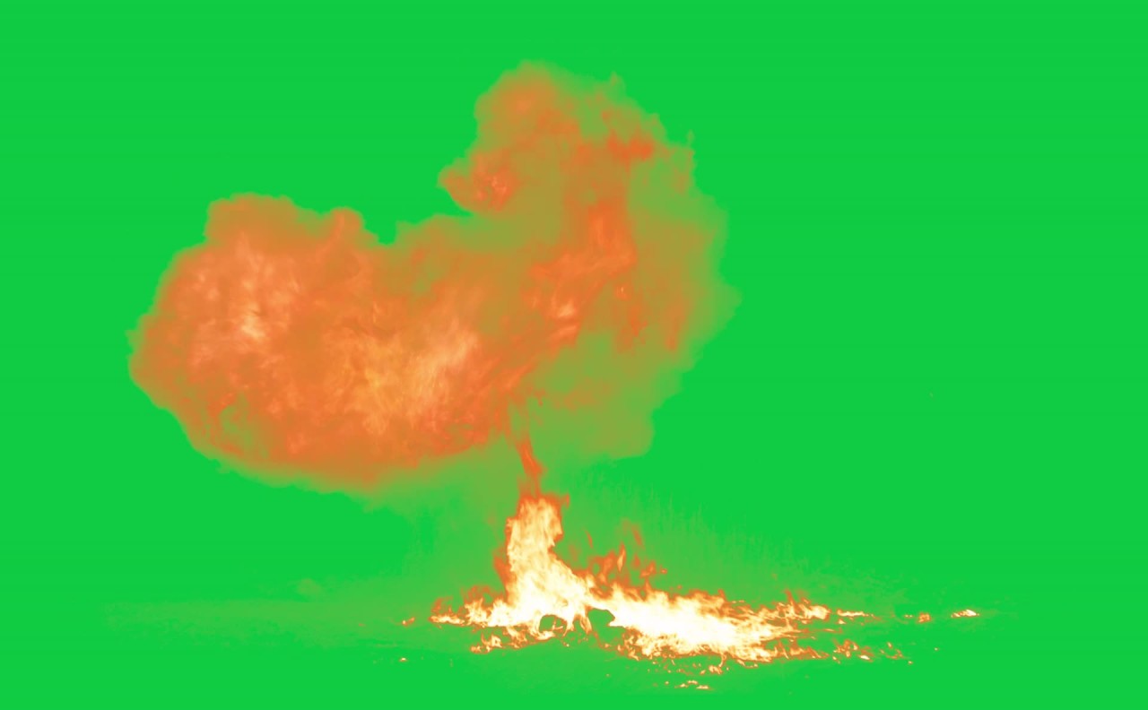 Small Combat Blast Explosion Green Screen preview