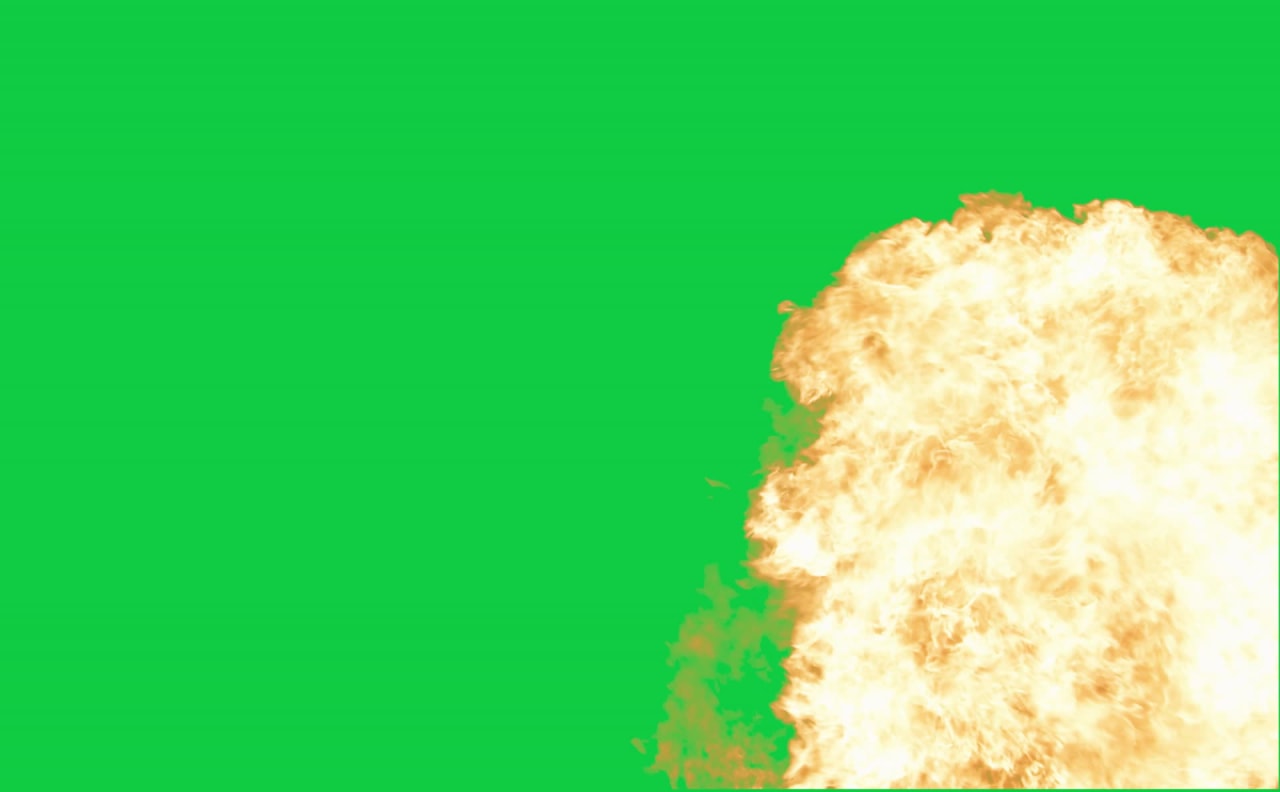 Mushroom Cloud Fireball Explosion Green Screen preview