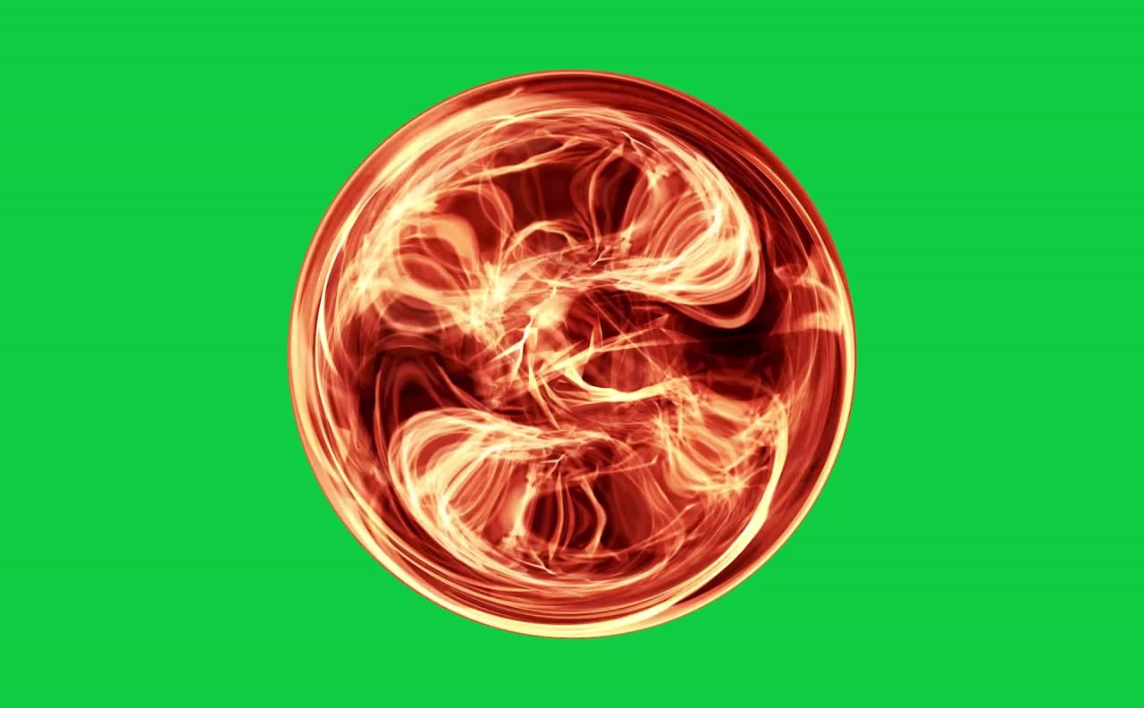 Looping Fireball Flame VFX Green Screen preview