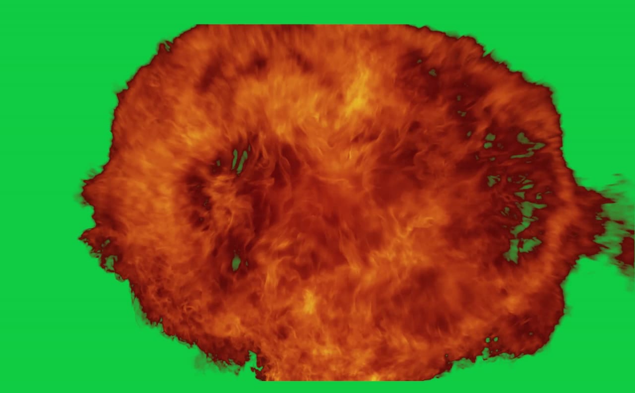 Quick Detonation Blast Explosion Green Screen preview