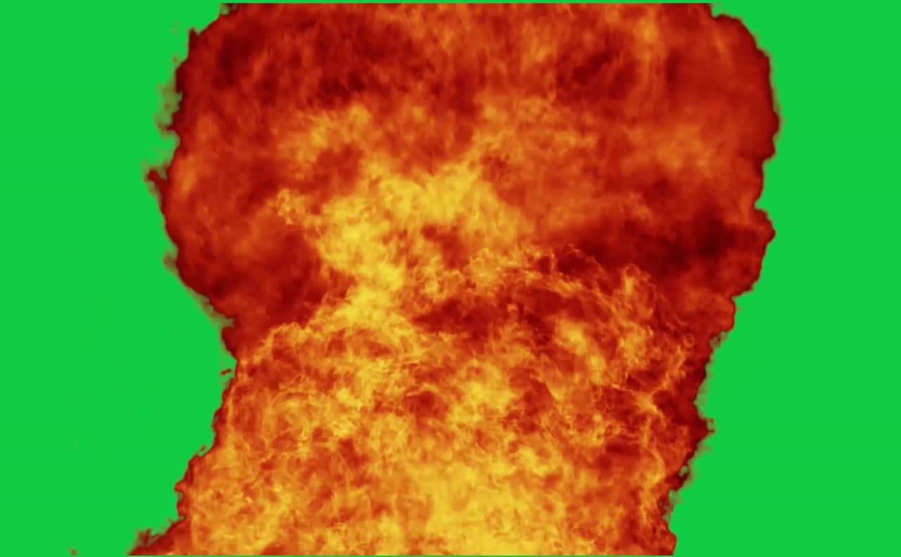 Rapid Fireball Burst Explosion Green Screen preview