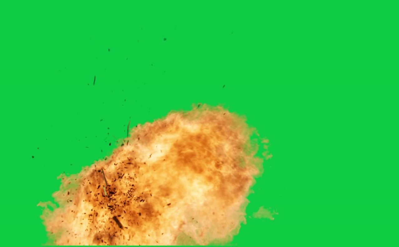 Ground Debris Particle Explosion Green Screen preview